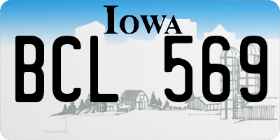 IA license plate BCL569