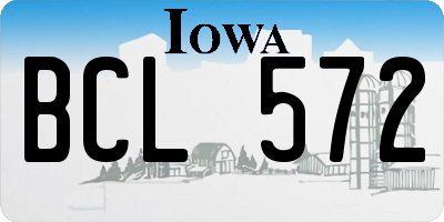 IA license plate BCL572