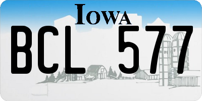 IA license plate BCL577