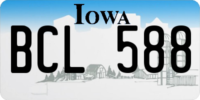IA license plate BCL588