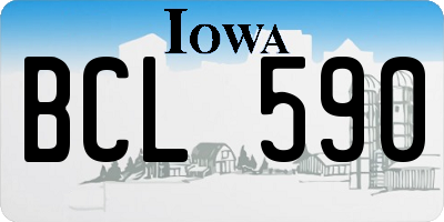 IA license plate BCL590