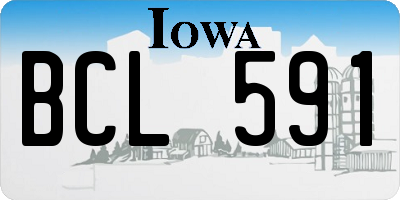 IA license plate BCL591