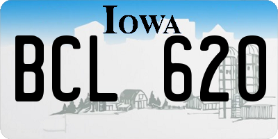 IA license plate BCL620