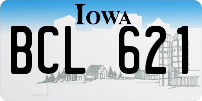 IA license plate BCL621