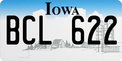 IA license plate BCL622