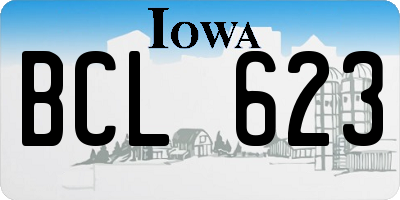 IA license plate BCL623
