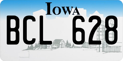 IA license plate BCL628