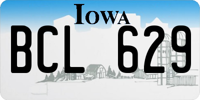 IA license plate BCL629
