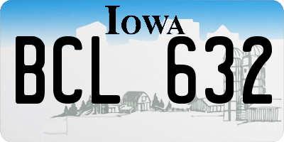 IA license plate BCL632