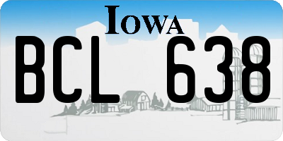 IA license plate BCL638