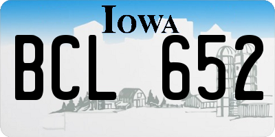 IA license plate BCL652