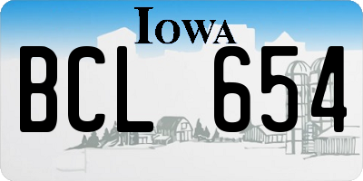 IA license plate BCL654