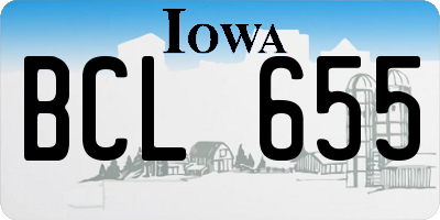IA license plate BCL655