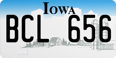 IA license plate BCL656