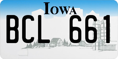 IA license plate BCL661