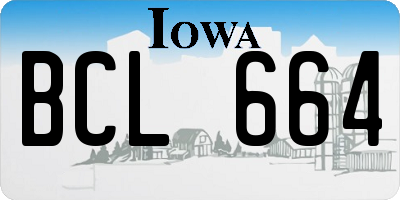 IA license plate BCL664