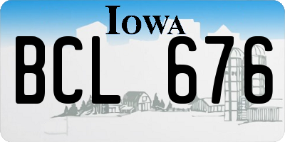 IA license plate BCL676