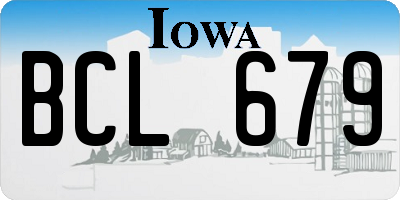 IA license plate BCL679