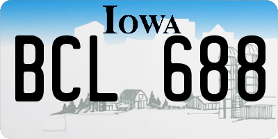 IA license plate BCL688