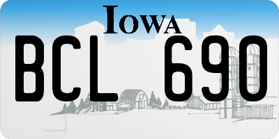 IA license plate BCL690