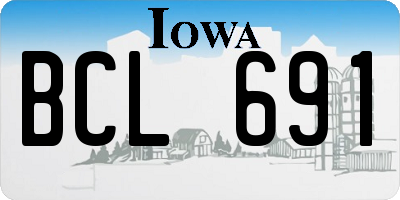 IA license plate BCL691