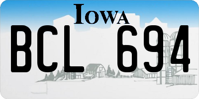 IA license plate BCL694