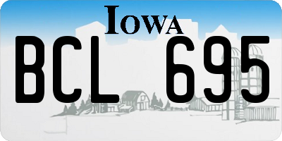 IA license plate BCL695