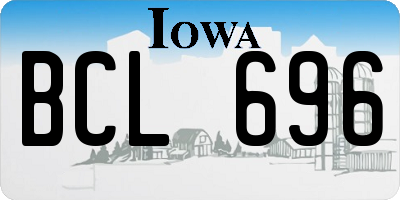 IA license plate BCL696