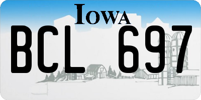 IA license plate BCL697