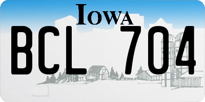 IA license plate BCL704