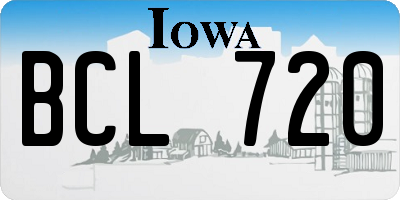 IA license plate BCL720
