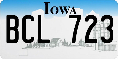 IA license plate BCL723