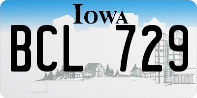 IA license plate BCL729