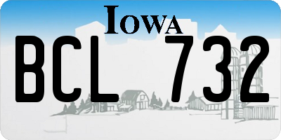 IA license plate BCL732