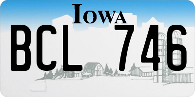 IA license plate BCL746
