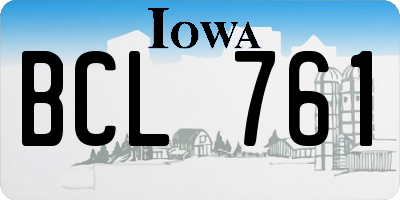 IA license plate BCL761