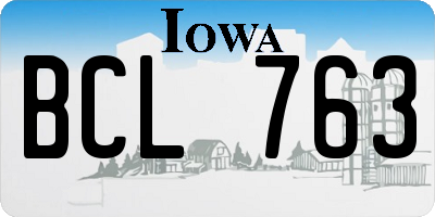 IA license plate BCL763