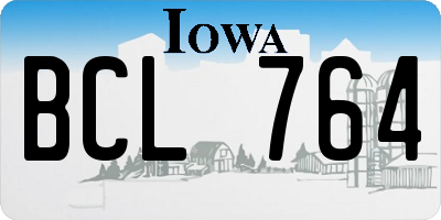 IA license plate BCL764
