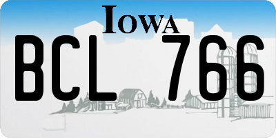 IA license plate BCL766