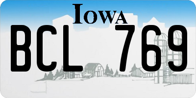 IA license plate BCL769