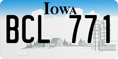 IA license plate BCL771