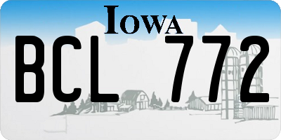 IA license plate BCL772