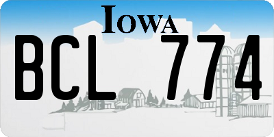 IA license plate BCL774