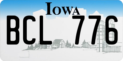 IA license plate BCL776