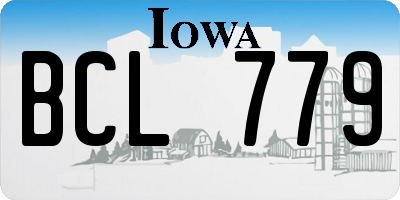 IA license plate BCL779