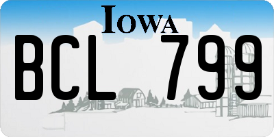 IA license plate BCL799