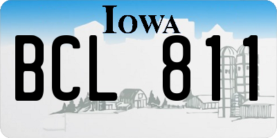 IA license plate BCL811