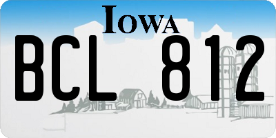 IA license plate BCL812