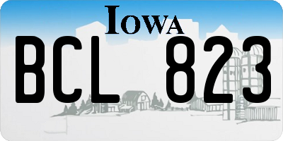 IA license plate BCL823