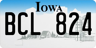 IA license plate BCL824